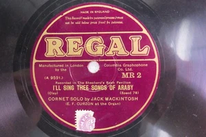 Jock Mackintosh - REGAL MR 2 - I'll Sing The Songs Of Araby - Cornet Solo - Picture 1 of 4