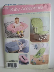 Simplicity 4636 Baby Shopping Cart Car Seat Stroller Cover Glider Sewing Pattern - Picture 1 of 3