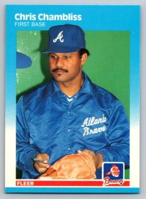 1987 Fleer #513 Chris Chambliss Glossy - Image 1 of 2