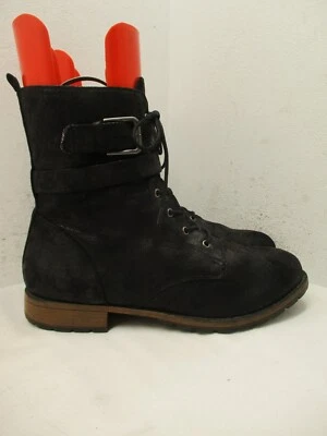 Botas talladas con volantes para mujer talla 11 M Bailey botas de combate al tobillo negras con cordones y cremallera Foto 1 de 4