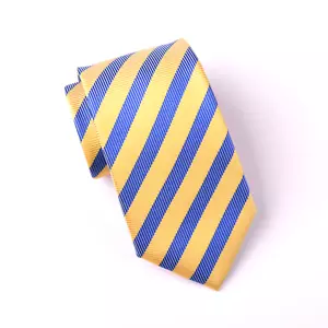 Ukrainian Stripe Neckties 3.15" Striped Blue Yellow Flag Ties - Picture 1 of 6