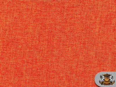 Polyester Vintage Linen Look DARK ORANGE Fabric / 60" W / Sold by the yard - Image 1 of 2