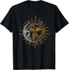 Vintage Astronomy Stars Sun Moon Planets Astronaut Gift Unisex T-Shirt - Picture 1 of 4