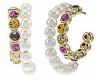 Kate Spade New York Pearl Caviar Double Huggies Earrings