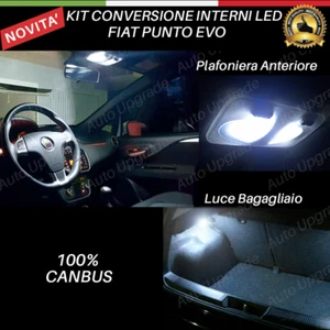 KIT FULL LED INTERNI PER FIAT PUNTO EVO ANTERIORE + BAGAGLIAIO 6000K - Foto 1 di 4