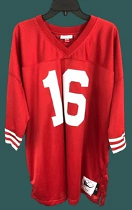 Mitchell & Ness Joe Montana 1989 San Francisco 49ers #16 NFL Jersey Size 56 Red - Picture 1 of 8
