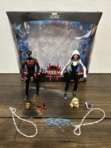 Miles Morales Gwen Stacy 2017 Marvel Legends Spider Man Spider Verse 2 Pack Excl Cover