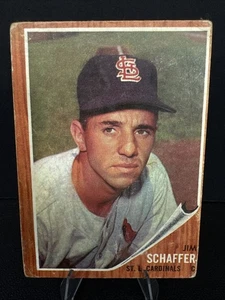 1962 Topps - Jimmie Schaffer #579 (RC), Cardenales de San Luis - En muy buen estado - pliegue - Imagen 1 de 4