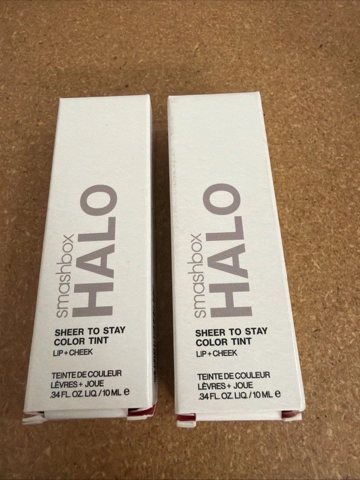 Smashbox Halo Sheer To Stay Color Tint Lip + Cheek .34 oz Pomegranate LOT OF 2 - Image 1 of 4
