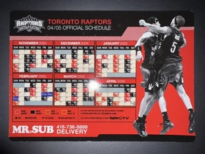 2004-05 TORONTO RAPTORS JALEN ROSE NBA BASKETBALL MAGNET SCHEDULE - MR. SUB - Picture 1 of 1