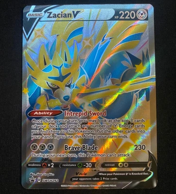 Pokemon Card Zacian V SWSH292 Sword & Shield Black Star Promo (NM) - Image 1 of 2
