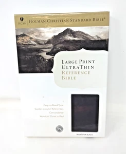 NEW Holman Christian Standard Bible Ultra Thin Reference Bible Leather Black - Picture 1 of 5
