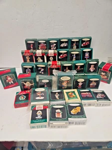 Mini adornos de árbol de Navidad de recuerdo con sello vintage con cajas originales - Imagen 1 de 17