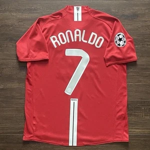 Manchester United Ronaldo 2007 08 home Champions League jersey Size L - Picture 1 of 9