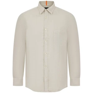 BOSS RELEGANT_ 6 LONG SLEEVE LINEN SHIRT - Picture 1 of 3