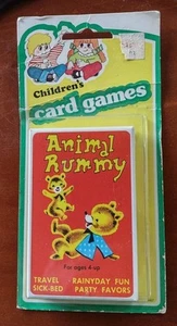 Gioco di carte vintage Animal Rummy Warren Paper Company sigillato kitschy retrò anni 60 - Foto 1 di 4