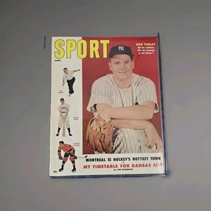 Sport magazine April 1954 Bob Turley New York Yankees MLB Baseball Vintage Incas - Picture 1 of 15
