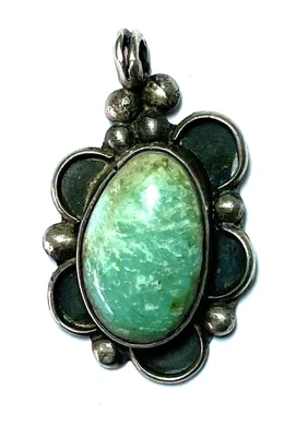 Colgante amazonita de plata de ley 38 mm x 23 mm Foto 1 de 3