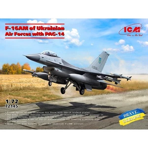 1:72 F-16AM of Ukrainian Air Forces with PAG-14 ICM 72145 Model Aircraft Kit - Picture 1 of 10