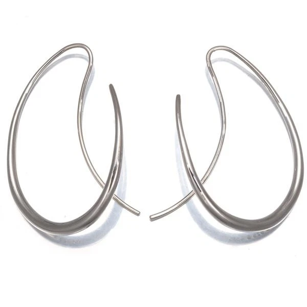 Georg Jensen Offspring 433B Hoop Earrings 925 Sterling Silver 5.5g Accessary - Image 1 of 4