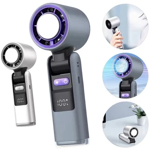 Handheld Turbo Fan with Ice Cooler, Powerful Portable Mini Fans, Outdoor Indoor - Picture 1 of 17