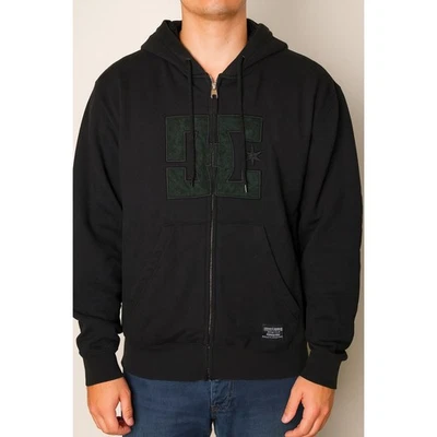 DC Shoes Black Full Zip Hoodie Sherpa Lined Mens Size S/P Skate - Image 1 of 4