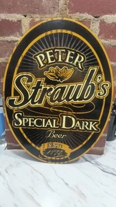 Neu Peter Straub's Special Dark Ale Blechtacker Bier Schild Metall Bar Männerhöhle - Bild 1 von 2