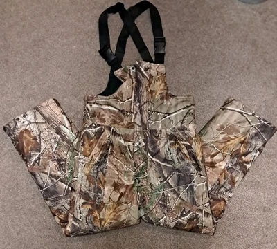 HERTER'S Cabela's Camo Bibs Men's Medium Insulated Realtree Woodland Overalls  - Image 1 of 4
