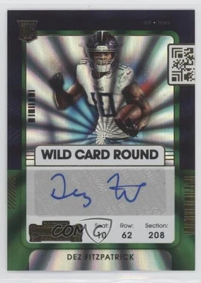2021 Panini Contenders Ticket RPS Wild Card Round Dez Fitzpatrick Rookie Auto RC - Image 1 of 2