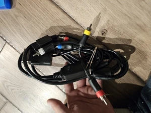 Xbox 360, Wii U & Sony Playstation 3 Video Audio Composite AV RCA Cord Cables - Picture 1 of 2