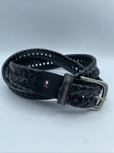 Cintura uomo intrecciata Tommy Hilfiger nera taglia 32 - Foto 1 di 7