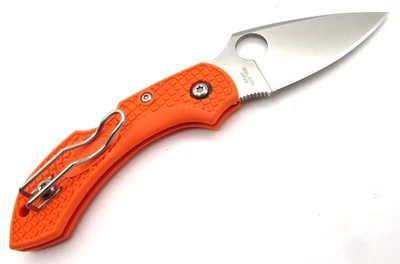 Spyderco Dragonfly Folding Knife VG-10 Steel Orange FRN Handle Seki Japan VG - Image 1 of 4