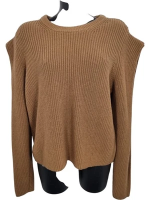 Autograph Wool Rich Blend Crew Neck Brown Jumper Size 16 - Image 1 of 4