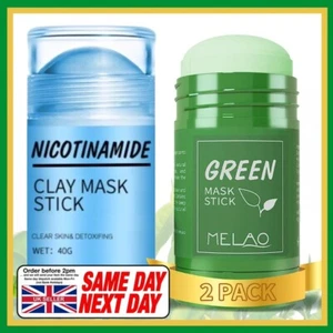 2 x Mask Stick For Face Blackhead Remover Poreless Deep Cleanse Mask Green Tea - Picture 1 of 10