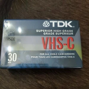 TDK VHS-C Premium 30 minutos Videocámara Cassette Cinta de Grabación en Blanco TC-30HG Nueva - Imagen 1 de 2