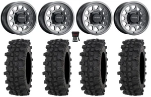 Method 414 14" Wheels Graphite +13mm 30" ACP Tires Polaris RZR XP 1K/PRO XP - Picture 1 of 4