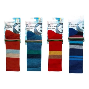 SmartWool Saturnsphere Calze Equipaggio a Righe 1pr Unisex Miscela Lana Merino Made in USA - Foto 1 di 30