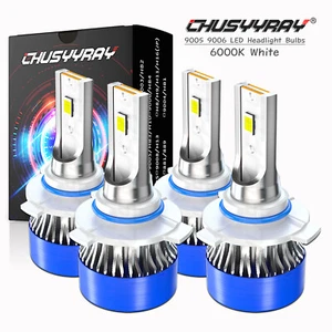 9005 9006 Kit Faros LED Combo Bombillas 6500K Alto Bajo Haz Súper Blanco Brillante - Imagen 1 de 11