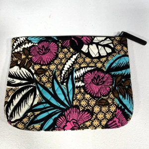 Vera Bradley Escapade Armband 8"x7" lila blau Reißverschluss Canyon Road neu ohne Etikett - Bild 1 von 5