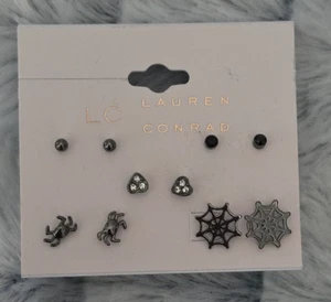 Juego de 5 tachuelas telaraña gótica Lauren Conrad bisutería - Imagen 1 de 4