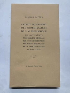 EXTRAT DU RAPPORT DES COMISSAIRES ..., CAMILLO CAVOUR, TALLONE 1961 - Foto 1 di 6