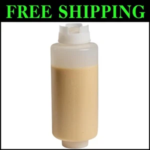 32oz Reusable Clear Squeeze Bottles - Perfect for Sauces & Oils (6 Count) - Picture 1 of 15