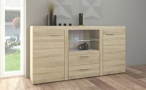 TOP Kommode Sideboard Rumba Wohnwand Wohnzimmer Anbauwand Sonoma Eiche matt - Bild 1 von 4