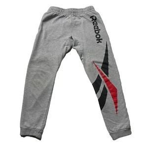 Reebok Sweatpants Boys Size Medium (10-12) Youth Gray Red Black Kids Sportswear - Picture 1 of 10