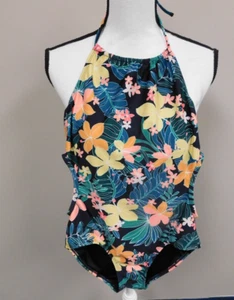 Old Navy Women's Navy  Blue w/Multi-Color  Floral One Piece Swimsuit  XXL  (16) - Picture 1 of 5
