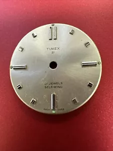 1968 Timex 21 Jewel Self Wind Watch Face For Parts And Repairs - Picture 1 of 2