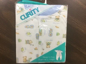 Estampado de oso bebé Curity by Gerber Sleep N Play mediano 6 meses 12-15 libras - Imagen 1 de 4
