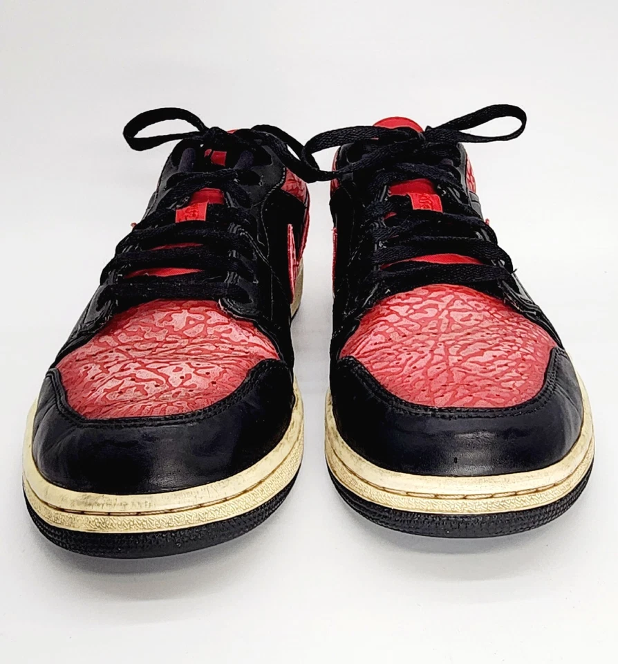 Reduced! Nike Air Jordan 1 Retro 2014 Low Bred Elephant Print 553558-013 Mens 12 - Image 1 of 4