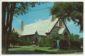 Holy Trinity Church Harwichport MA Massachusetts Chrom Postkarte verschickt 1960 - Bild 1 von 14