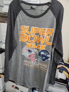 Camiseta New England Patriots vs Seattle Seahawks Super Bowl XLIX Unisex 2XL - Imagen 1 de 3